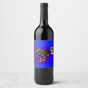 Dancing jellyfishes wine label