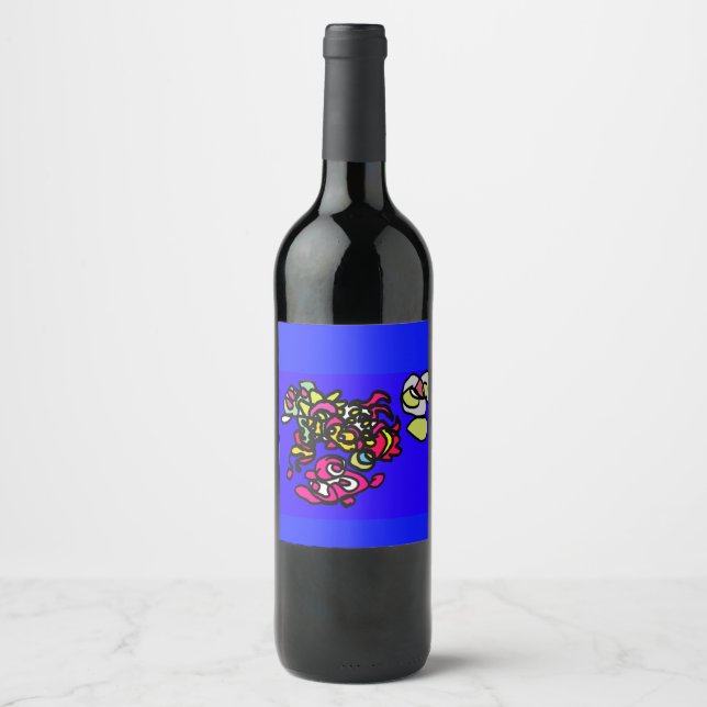 Dancing jellyfishes  wine label (Front)
