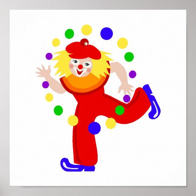 Dancing Juggler Clown Poster (Front)