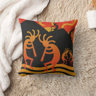 Dancing Kokopelli Desert Southwest Design Cushion