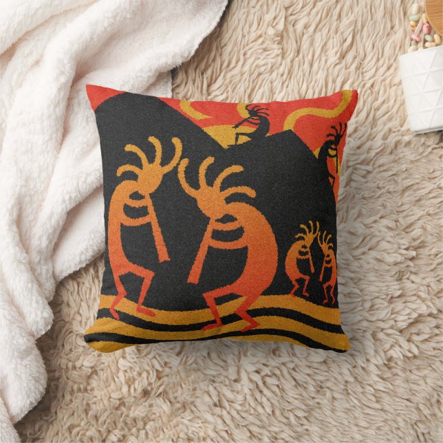 Dancing Kokopelli Desert Southwest Design Cushion (Blanket)