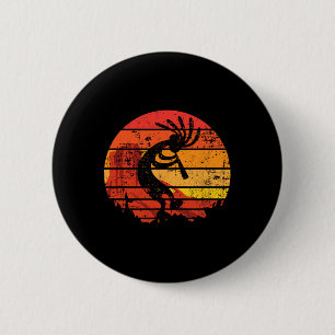 Dancing Kokopelli Southwestern Usa Native American 6 Cm Round Badge