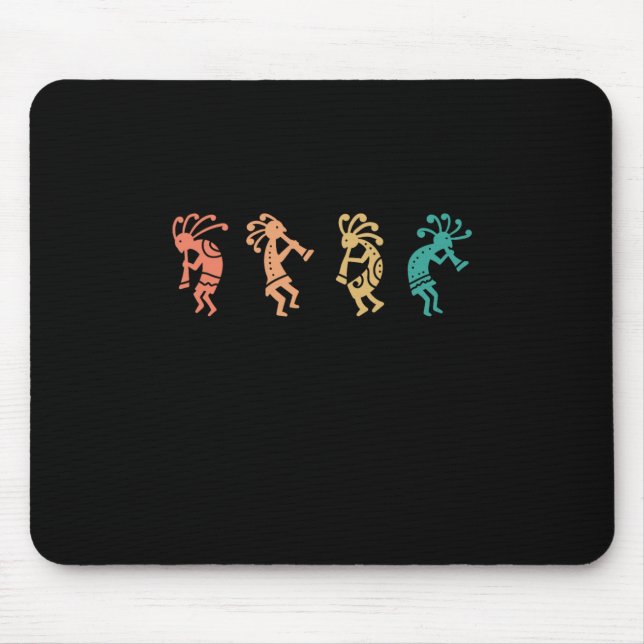 Dancing Kokopelli Southwestern Usa Native American Mouse Pad (Front)