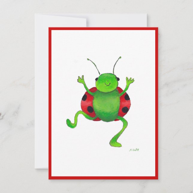 Dancing "ladybug"  invitation (Front)