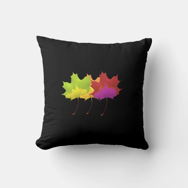 DANCING LEAF DESIGN NATURE THEME CUSHION (Front)