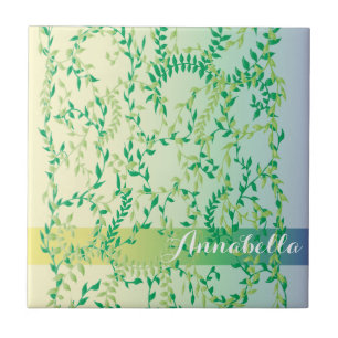 Dancing leaves ceramic tile