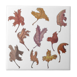 Dancing Leaves Ceramic Tile