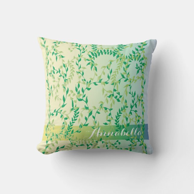 Dancing leaves cushion (Front)