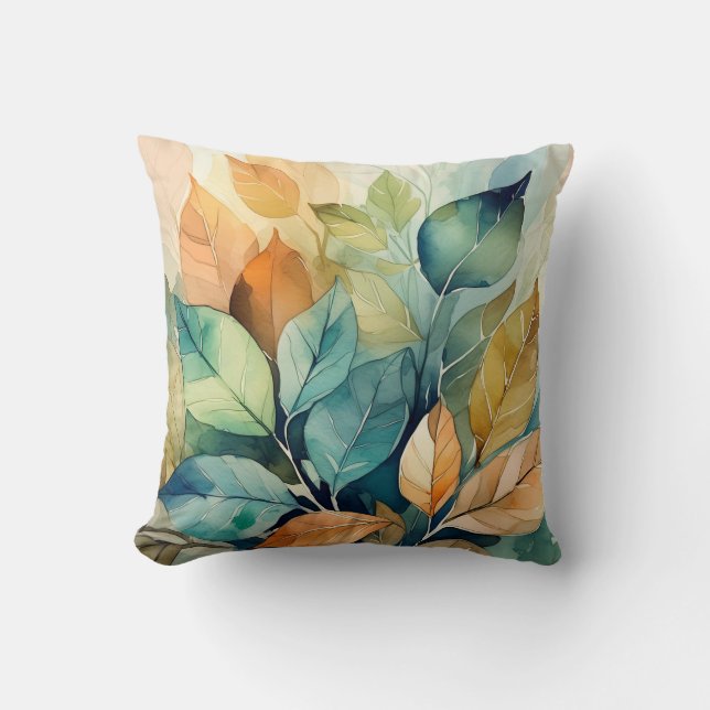 Dancing leaves cushion (Front)