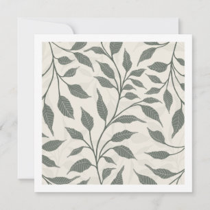 Dancing Leaves Modern Botanical Soft Earth Card