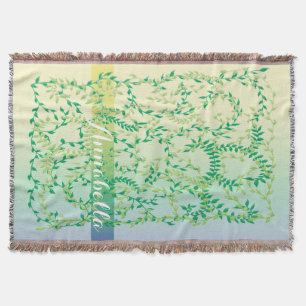 Dancing leaves throw blanket