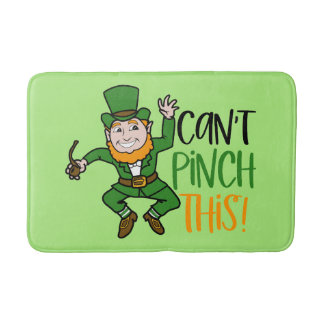 Dancing Leprechaun Can't Pinch This Bath Mat