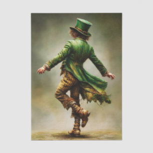 Dancing Leprechaun Irish Portrait FD6L Decoupage Tissue Paper