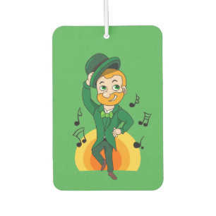 Dancing leprechaun, St. Patrick's Day cartoon Car Air Freshener
