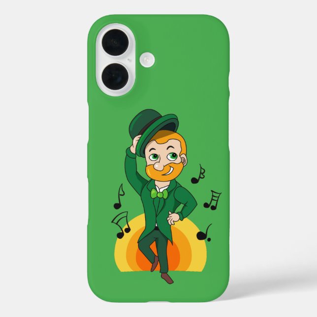 Dancing leprechaun, St. Patrick's Day cartoon  Case-Mate iPhone Case (Back)