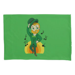 Dancing leprechaun, St. Patrick's Day cartoon  Pillowcase
