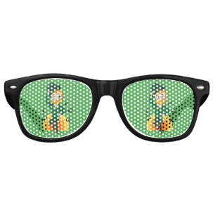 Dancing leprechaun, St. Patrick's Day cartoon  Retro Sunglasses