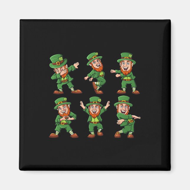 Dancing Leprechauns St Patrick's Day Fun Boys Girl Magnet (Front)