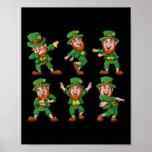 Dancing Leprechauns St Patrick's Day Fun Boys Girl Poster