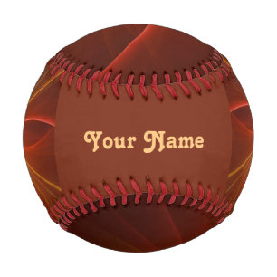Dancing Light Modern Abstract Fractal Art Own Name Baseball