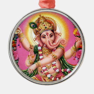 Dancing Lord Ganesha Metal Tree Decoration