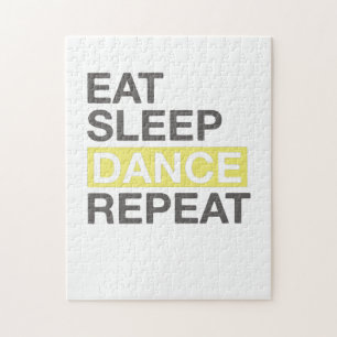 Dancing Lover for Dancer Eat Sleep Dance Repeat Jigsaw Puzzle