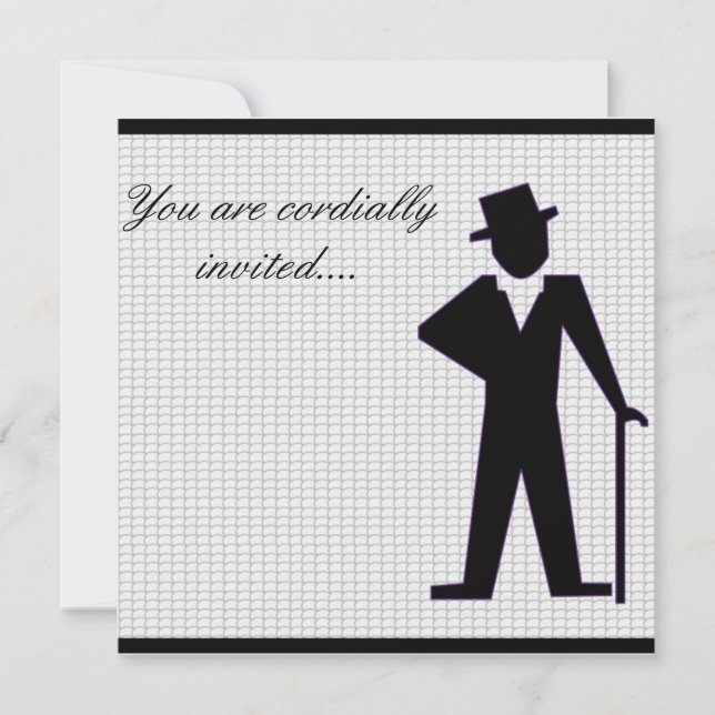 Dancing Man Invitation (Front)