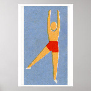 Dancing Man - Matchbox Print - Aesthetic Wall Art