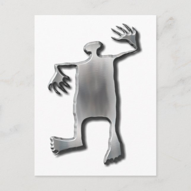 Dancing Man stainless steel Postcard (Front)
