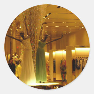 Dancing Mannequins Classic Round Sticker
