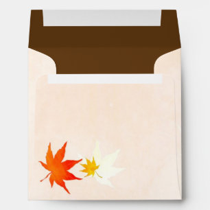 Dancing Maple Leaves Fall Wedding Envelopes