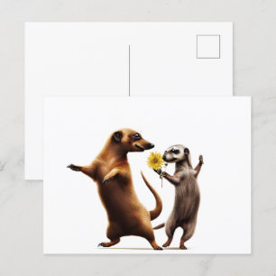 Dancing Meerkats Postcard