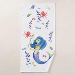 Dancing mermaid bath towel