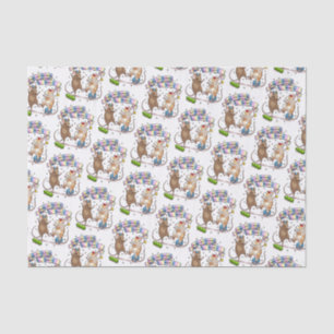 Dancing Mice Name & Age Happy Birthday Party Tissue Paper