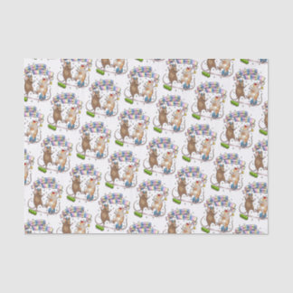 Dancing Mice Name & Age Happy Birthday Party Tissue Paper