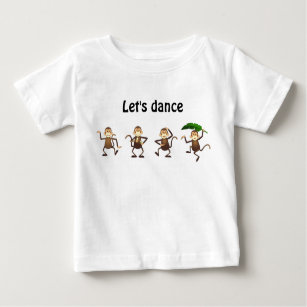 Dancing monkey, Let's dance Baby T-Shirt