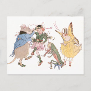 Dancing Mouse and Fairies Postcard