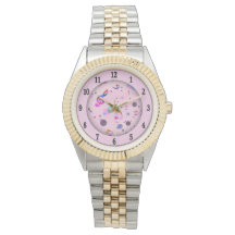 Dancing Music of Colours on Pink Watch
