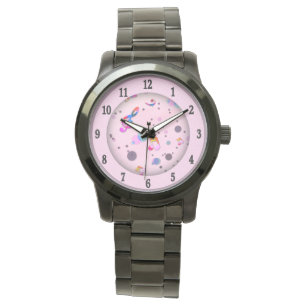 Dancing Music of Colours on Pink Watch