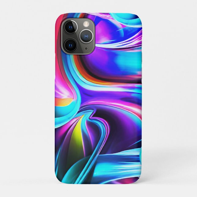 Dancing Neon Lights- blue Case-Mate iPhone Case (Back)