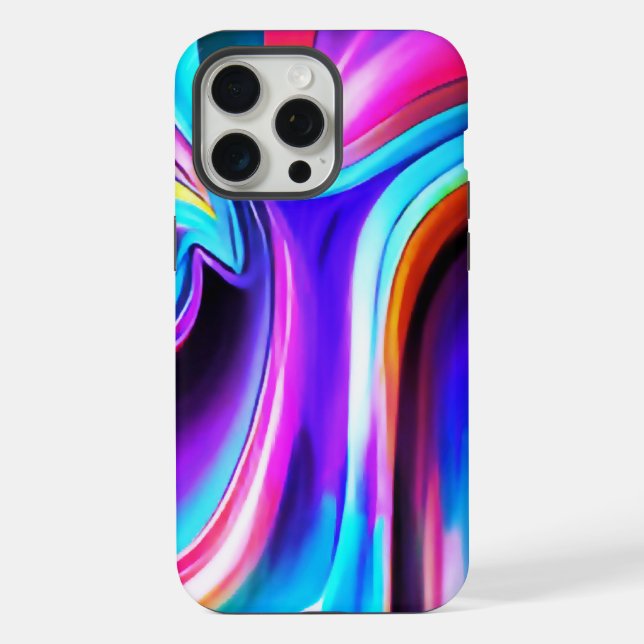 Dancing Neon Lights- blue iPhone Case (Back)