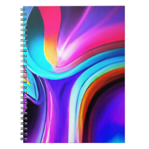 Dancing Neon Lights- blue Notebook