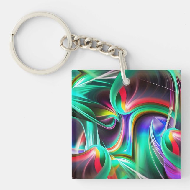 Dancing Neon Lights Key Ring (Front)