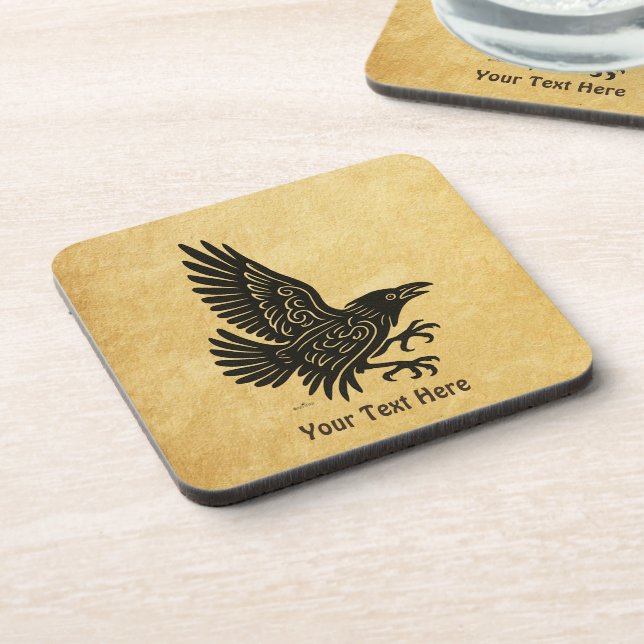 Dancing Norse Raven Coaster (Left Side)