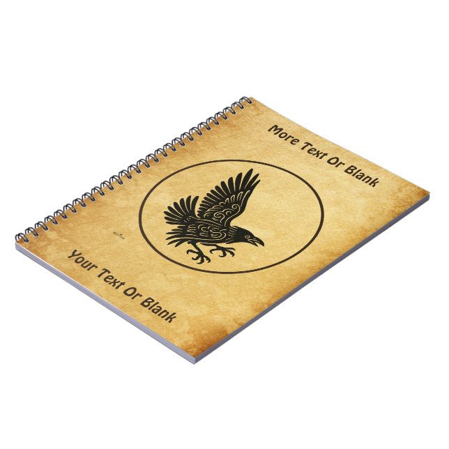 Dancing Norse Raven Notebook (Left Side)