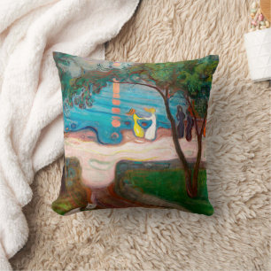 Dancing on a Shore Edvard Munch Cushion