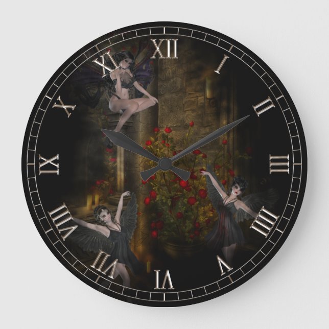 Dancing on the Balcony Vignette Wall Clock (Front)