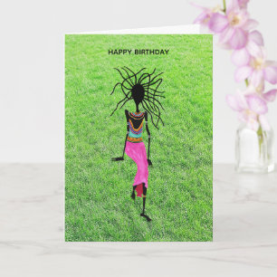 Dancing on the green Grass Birthday Card