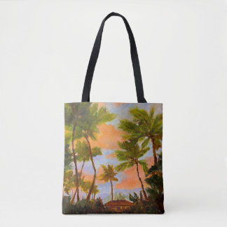 Dancing Palms at Mama's Fishhouse tote bag