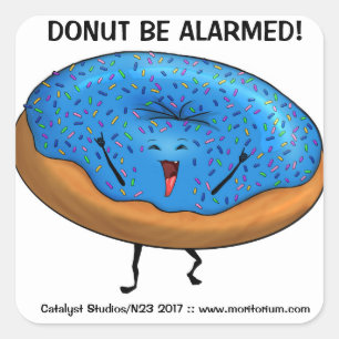 Dancing Pastry "Doughnut Be Alarmed!" stickers